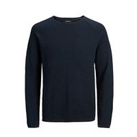 JACK & JONES Gebreide trui met ronde hals, effen gebreide trui met ronde hals, navy blazer, S
