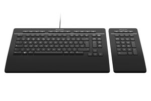 3Dconnexion Keyboard Pro with Numpad toetsenbord Kantoor USB + RF Wireless + Bluetooth QWERTY US International Zwart