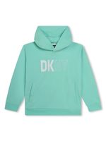 Dkny Kids hoodie en jersey à logo imprimé - Vert