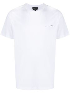 A.P.C. t-shirt à logo imprimé - Blanc