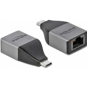 Delock 64118 USB Type-C-adapter naar Gigabit LAN 10/100/1000 Mbps - compact ontwerp