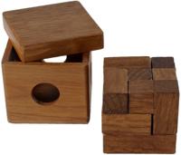 Longfield Games breinbreker IQ-puzzel junior 7 x 7 cm hout bruin