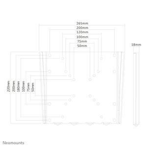 Neomounts FPMA-W110 TV-beugel 25,4 cm (10) - 101,6 cm (40) Vast