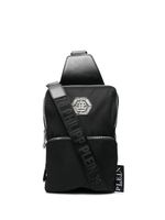 Philipp Plein sac porté épaule à plaque logo Hexagon - Noir - thumbnail