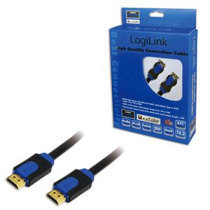 LogiLink CHB1105 HDMI-kabel HDMI Aansluitkabel HDMI-A-stekker, HDMI-A-stekker 5.00 m Zwart 4K UHD