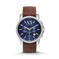 Horlogeband Armani Exchange AX2501 Leder Bruin 22mm - thumbnail