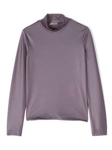 Elisabetta Franchi La Mia Bambina t-shirt à col montant - Violet