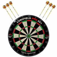 Dartbord set compleet van 45.5 cm met 6x Bulls dartpijlen van 23 gram