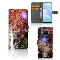 Xiaomi Mi 10T Lite Wallet Case met Pasjes Vuurwerk - thumbnail