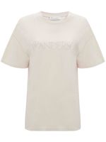 JW Anderson logo-embroidered cotton T-shirt - Tons neutres