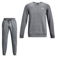 Under Armour Essential Fleece Crew Trainingspak Grijs Wit