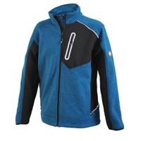 L+D Skara gebreide jas, trendy gebreide softshelljas, petrol, XXL