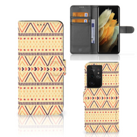 Samsung Galaxy S21 Ultra Telefoon Hoesje Aztec Yellow - thumbnail