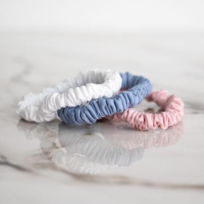 Bamboe Scrunchies Roze, Wit En Blauw (3 Stuks) Klein Bamboe Scrunchies Roze, Wit En Blauw (3 Stuks) Klein