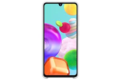 Samsung Silicone EF-PA415 Beschermhoes voor Galaxy A41, siliconen, beschermhoes, schokbestendig, dun en gripvast, wit