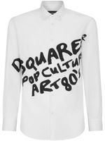 DSQUARED2 chemise en coton à imprimé graphique - Blanc