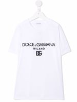 Dolce & Gabbana Kids t-shirt à logo imprimé - Blanc - thumbnail