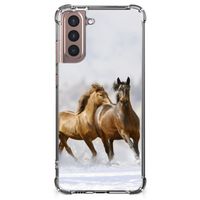 Samsung Galaxy S21 Plus Case Anti-shock Paarden - thumbnail