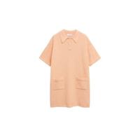 Mango gebreide jurk met textuur zalm