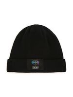 Dkny Kids bonnet en coton à patch logo - Noir - thumbnail