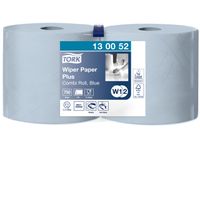 Poetspapier Tork Wiping Plus Combi W1/2 255m blauw 130052 - thumbnail