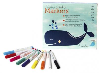 Jaq Jaq Bird markers Wishy Washy junior 10 cm 9 stuks Jaq Jaq Bird markers Wishy Washy junior 10 cm 9 stuks