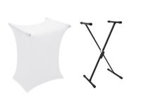 DIMAVERY Set SVT-1 Keyboard Stand + Cover white - thumbnail