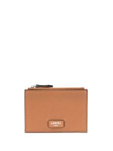 Lancel porte-cartes zippé en cuir - Tons neutres