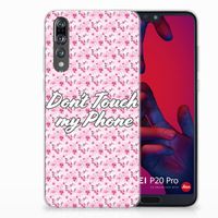 Huawei P20 Pro Silicone-hoesje Flowers Pink DTMP