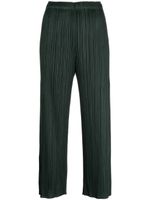 Pleats Please Issey Miyake pantalon court plissé Mc July - Vert