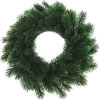 Kerst decoratie groene kerstkrans 35 cm   -