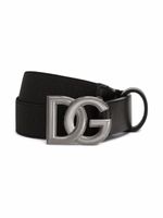 Dolce & Gabbana Kids ceinture à boucle logo DG - Noir