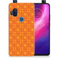 Motorola One Hyper TPU bumper Batik Oranje