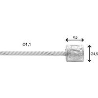 Elvedes Schakel binnenkabel 4000mm RVS Slick Ø1,1mm / N-nippel (op kaart)