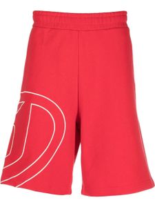 Diesel short P-Crow Megoval en coton - Rouge