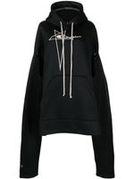 Rick Owens hoodie à logo brodé - Noir - thumbnail