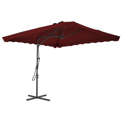 vidaXL Parasol met stalen paal 250x250x230 cm bordeauxrood vidaXL Parasol met stalen paal 250x250x230 cm bordeauxrood