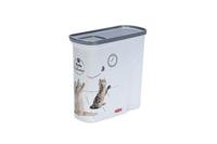 Curver PetLife Voedercontainer 2 kg droogvoercontainer voor katten voorraadcontainer voor dierenvoeding 20,5 x 8,6 x 19,40 cm