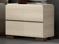 Nachtkastje PEROU 2 lades beige gelakt