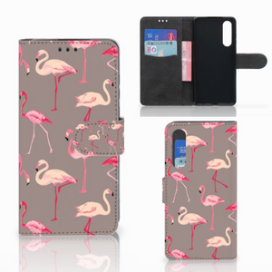 Huawei P30 Telefoonhoesje met Pasjes Flamingo