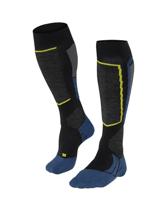 FALKE Heren Skisokken SK2 Intermediate M Kh wol functioneel materiaal warm dik 1 paar, Zwart Black 3001, 42-43
