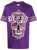 Philipp Plein t-shirt à imprimé tête de mort - Violet