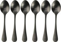 Gusta koffielepeltjes 6 stuks zwart