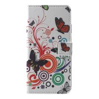 Shop4 - iPhone Xs Max Hoesje - Wallet Case Vlinders Wit