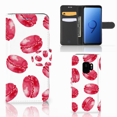 Samsung Galaxy S9 Book Cover Pink Macarons