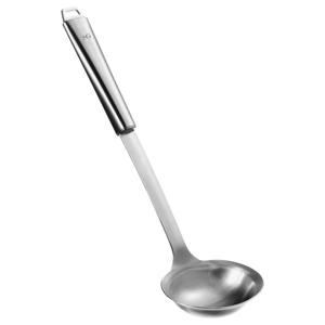 Soep/saus opscheplepel - zilver - RVS - 32 cm - Keukengerei - Robuust/duurzaam