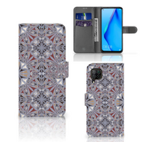 Huawei P40 Lite Bookcase Flower Tiles