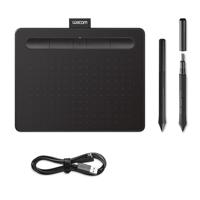 Wacom Intuos S Pen tablet (met drukgevoelige pen & Bluetooth mobiel tekentablet voor schilderen en fotobewerking) zwart - ideaal voor kantoor thuis & e-learning