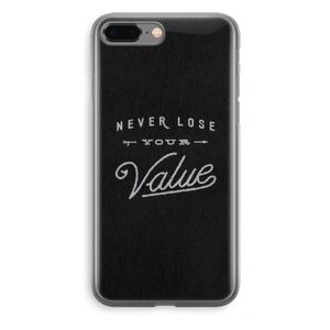 Never lose your value: iPhone 8 Plus Transparant Hoesje