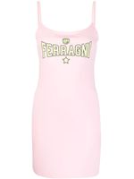 Chiara Ferragni robe courte à logo imprimé - Rose